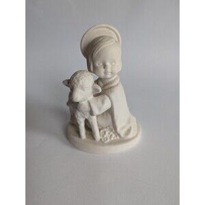 Vintage Goebel Bisque Porcelain Holy Child with Lamb--HJ 19--Made in W. Germany